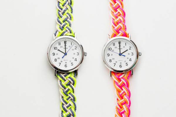 Cách tết dây đồng hồ đeo tay từ dây gai cực kì cá tính 10