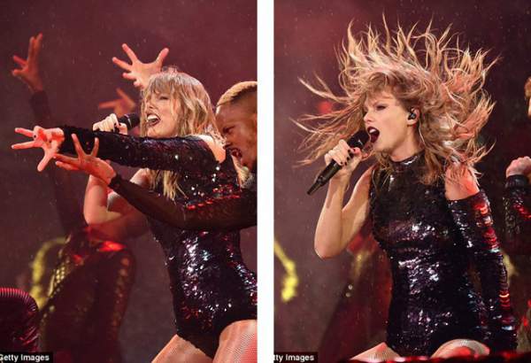 Taylor Swift “dầm mưa” suốt hai tiếng trong liveshow 5
