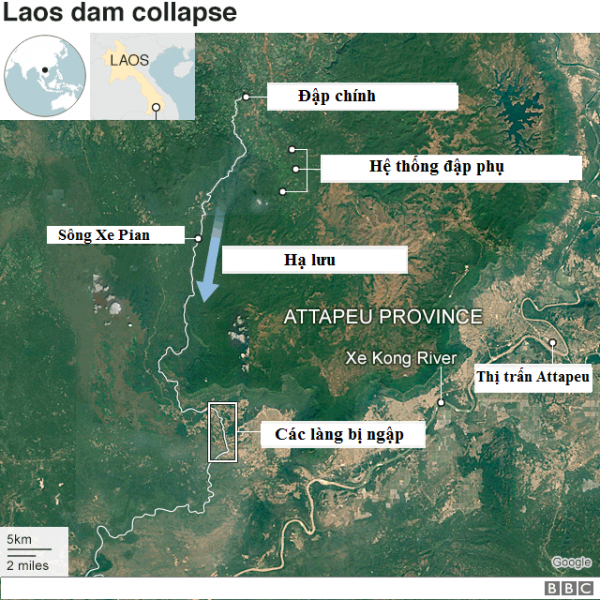 Vỡ đập ở Lào, ít nhất 20 người chết, hơn 100 người mất tích 8