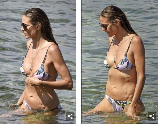 Heidi Klum thon thả với bikini 6