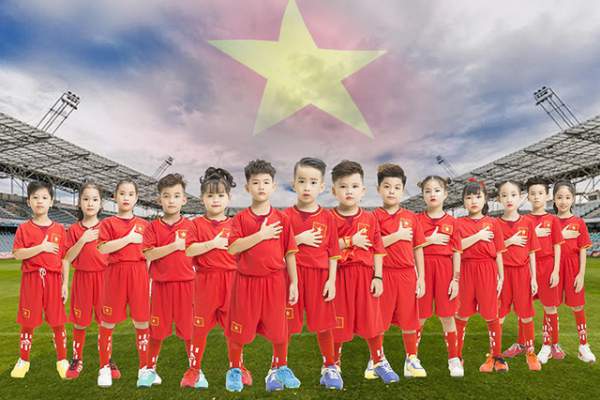 Dàn nhóc tì đáng yêu hoá “tuyển nhí” cổ vũ đội tuyển Olympic Việt Nam 4