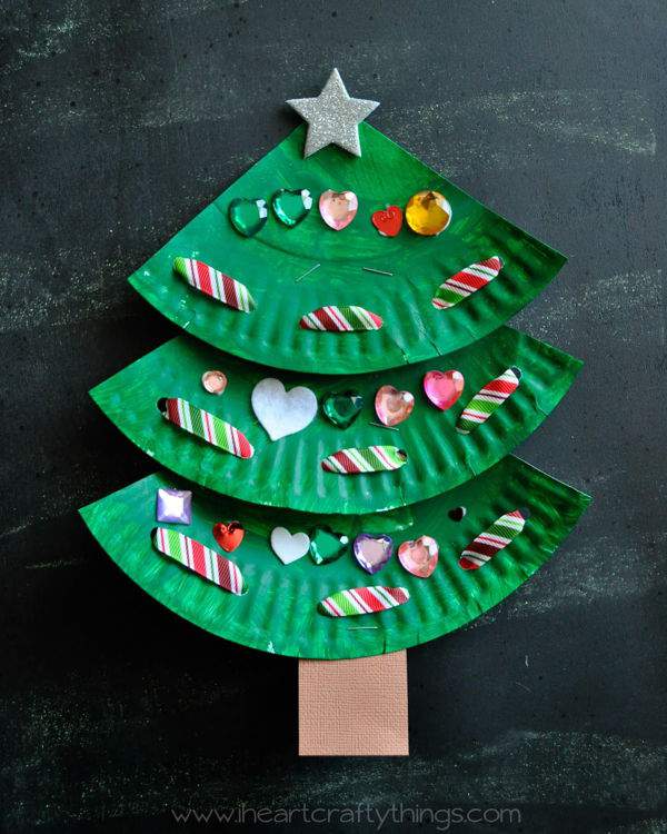 Tự làm cây thông xinh xắn từ đĩa giấy đón Giáng sinh 5