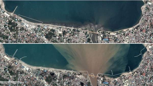 Hình ảnh trước - sau này cho thấy động đất khiến 1200 người chết ở Indonesia kinh khủng thế nào 2