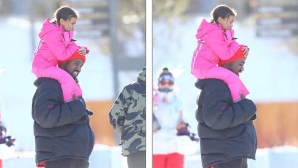 Kim Kardashian cùng chồng con đi trượt tuyết 3