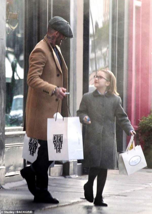 David Beckham đưa con gái đi mua sắm 3