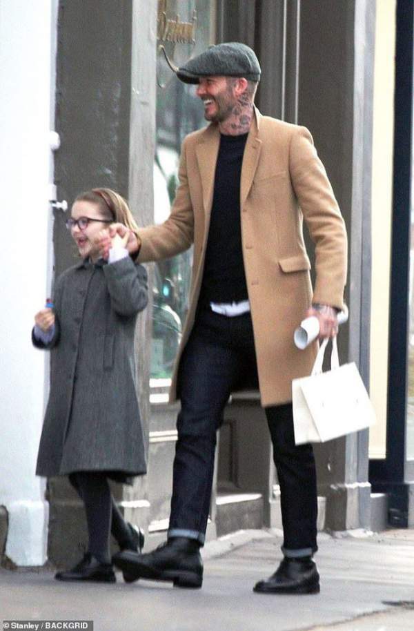 David Beckham đưa con gái đi mua sắm 4