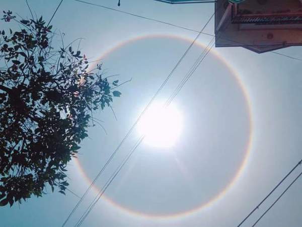 Thích thú với hiện tượng vầng hào quang bao quanh mặt trời ở Quảng Nam 3