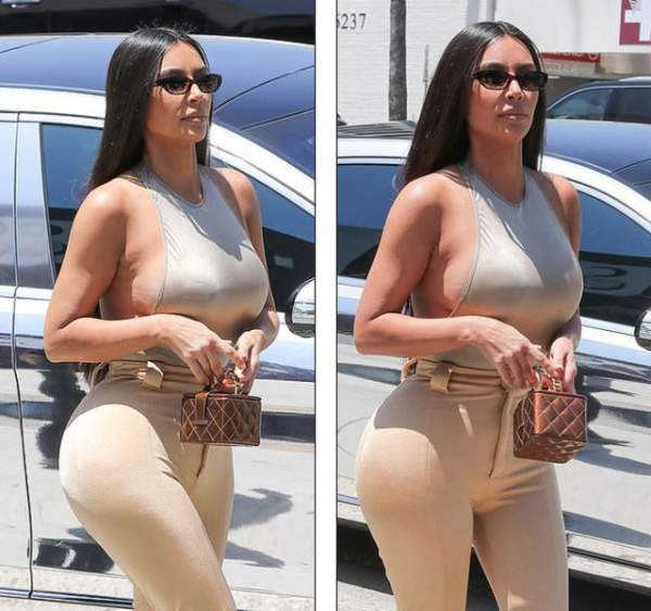 Kim Kardashian mặc táo bạo ra phố 4
