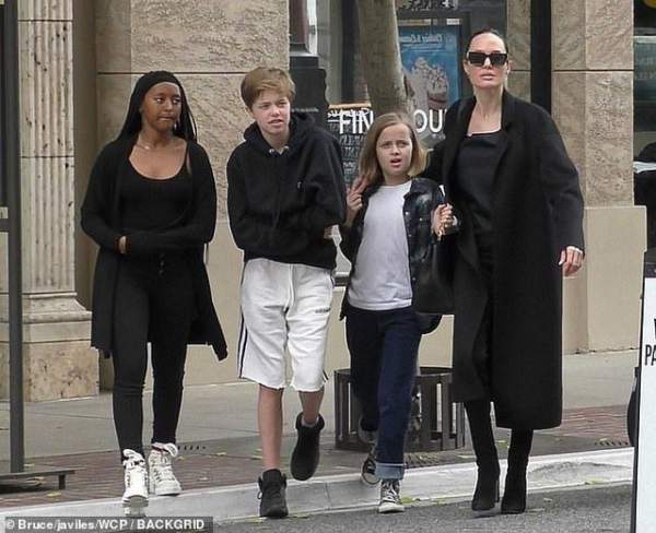 Angelina Jolie dành trọn thời gian cho các con 6