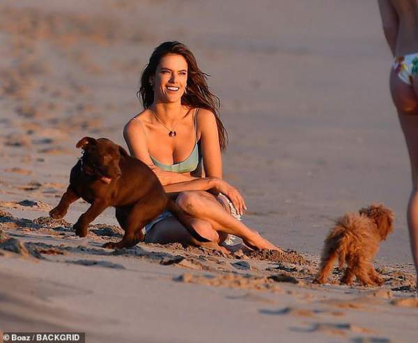 Alessandra Ambrosio khoe ngực căng đầy trên bãi biển 12