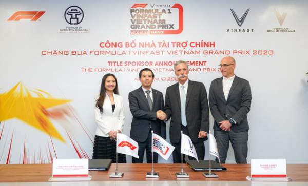 VinFast là nhà tài trợ chính của chặng đua Công thức 1 Việt Nam 3