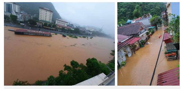 Mưa lớn kéo dài tại Hà Giang, đường phố biến thành sông, ô tô chìm nghỉm trong biển nước 11