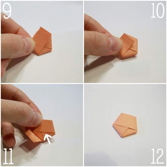 Làm khuyên tai ngôi sao theo phong cách Origami 3