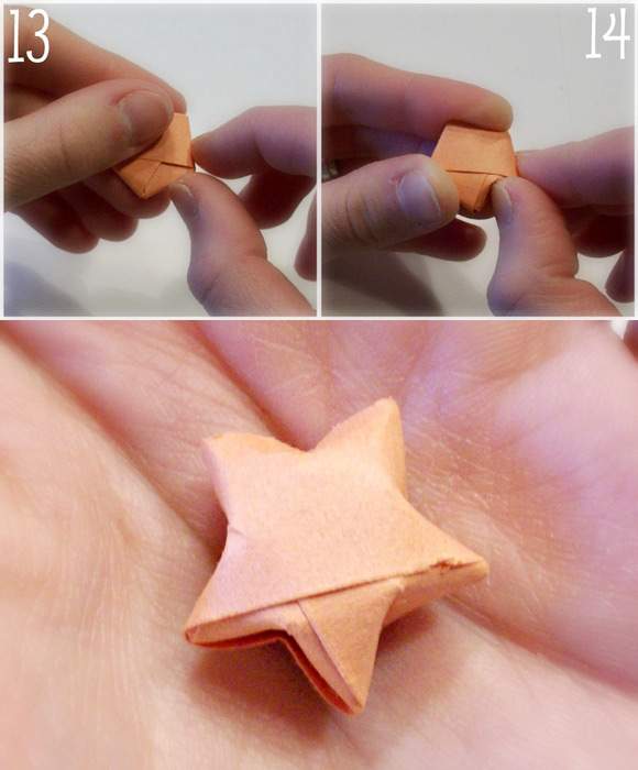 Làm khuyên tai ngôi sao theo phong cách Origami 4
