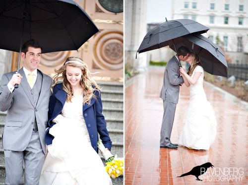 Bí quyết chụp ảnh cưới độc đáo ngày mưa