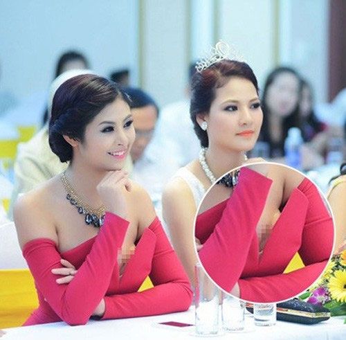 Bắt lỗi mặc váy cổ V kém duyên của sao Việt 6
