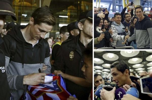 Torres được fan chào đón nồng nhiệt khi trở lại Atletico