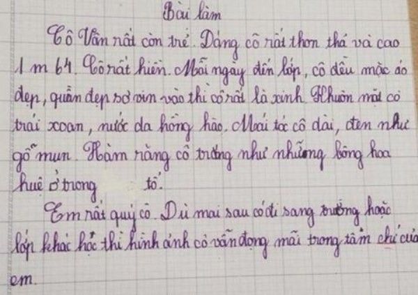 Bài văn thú vị miêu tả cô giáo của học sinh lớp 5