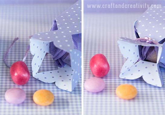 Cách làm hộp đựng kẹo bằng giấy màu xinh xinh 3