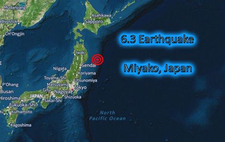 Đông Bắc Nhật Bản hứng chịu động đất 6,3 độ richter