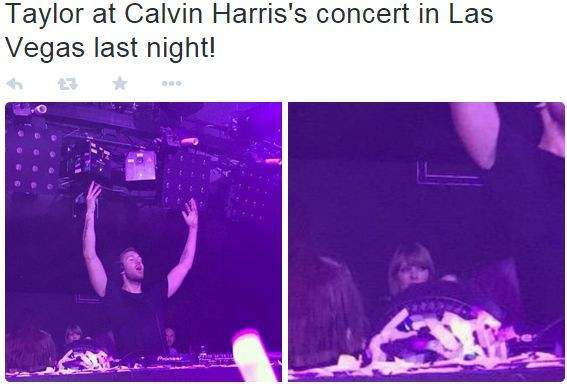 Taylor Swift bí mật tới xem show diễn của Calvin Harris