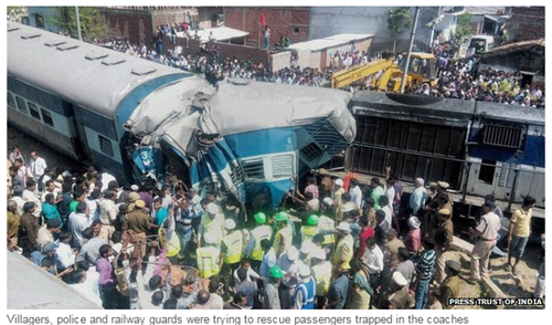 Số người chết trong tai nạn xe lửa Ấn Độ tăng lên 30 người