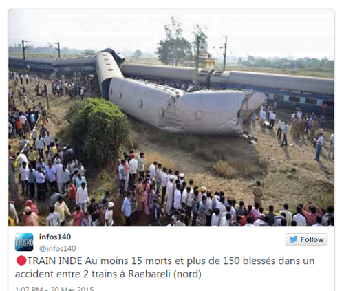 Trật đường ray xe lửa ở Ấn Độ, 6 người chết