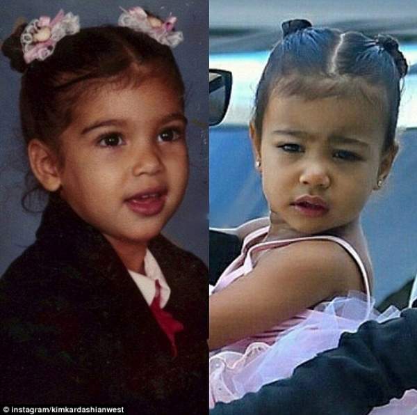 Kim Kardashian khoe ảnh con gái giống hệt mẹ 3