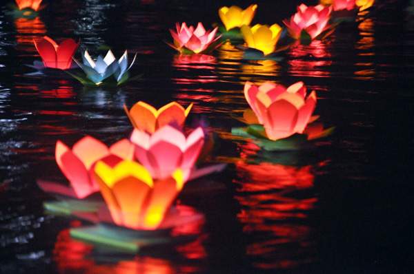 Ảnh: Ngàn hoa đăng đẹp lung linh trên sông Sài Gòn 17