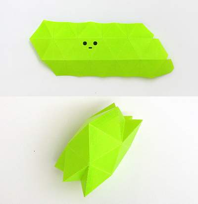 Cách gấp giấy origami hình hộp sáp đựng kẹo đáng yêu 3