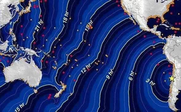 Động đất cùng sóng thần ở Chile, 5 người chết 10