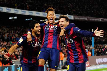 Bộ ba Messi-Neymar-Suarez “khủng” hơn cả đội Real Madrid