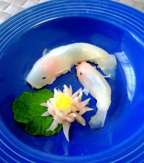 Các bước làm sushi hình con cá ngon - đẹp - lạ mắt 2