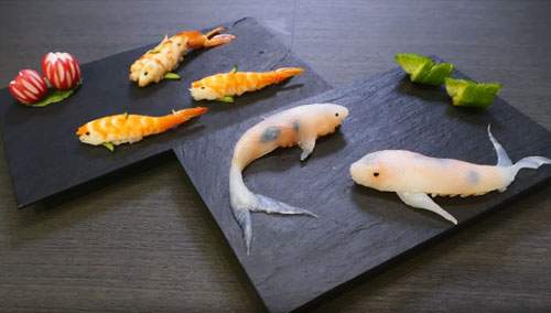 Các bước làm sushi hình con cá ngon - đẹp - lạ mắt