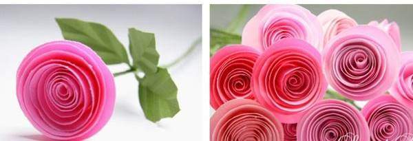 Cách làm hoa hồng giấy dễ nhất quả đất và đẹp như thật 10