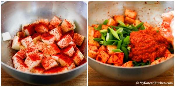 Cách làm kim chi củ cải chua chua, giòn giòn ăn gì cũng ngon 5