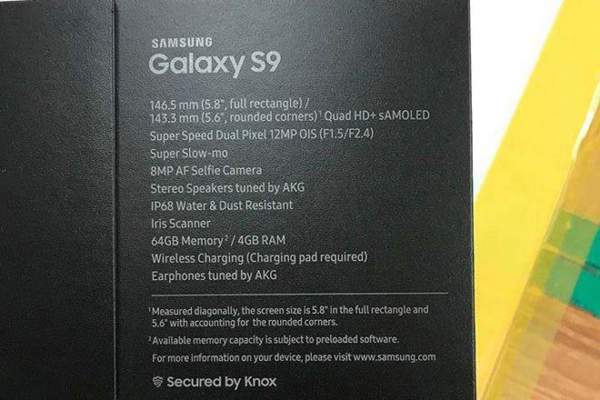 Hộp đựng Samsung Galaxy S9 bất ngờ lộ diện từ Việt Nam 2
