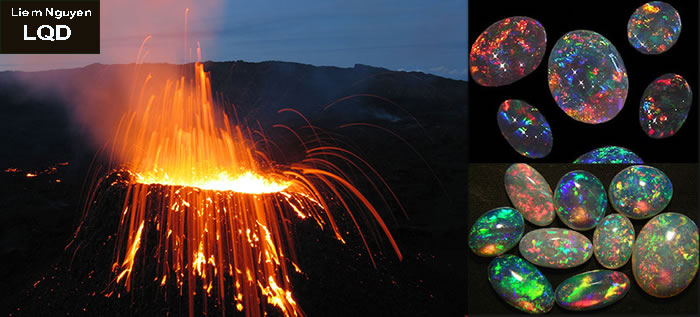 da opal 5 có nhiều vùng núi lửa