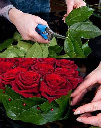 Cách cắm hoa hồng hình trái tim cho ngày Valentine 3