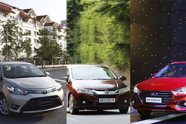 Lựa chọn Toyota Vios, Honda City hay Hyundai Accent?