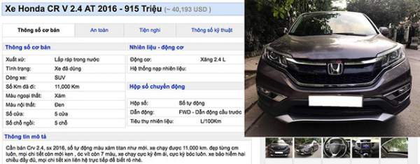 Honda CR-V cũ lắp ráp trong nước vẫn giữ giá dù có xe mới nhập khẩu 1