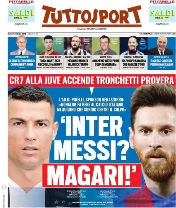Báo giới Italia gây sốc khi đưa tin Messi gia nhập Inter Milan