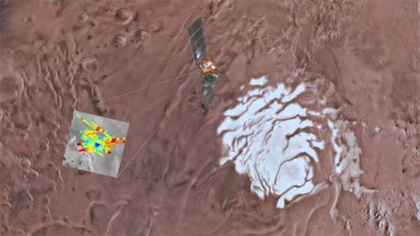 Phát hiện hồ nước rộng 20km dưới bề mặt sao Hỏa 2