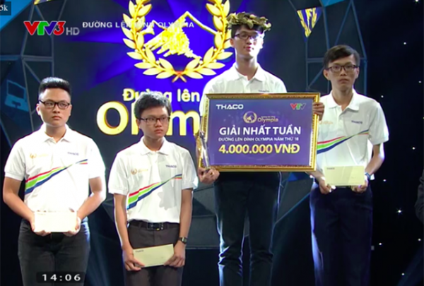 Nam sinh điển trai trường Phan Đình Phùng chiến thắng cuộc thi tuần Olympia 5