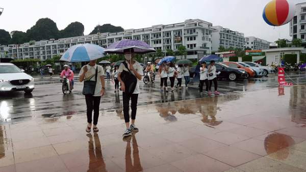 Quảng Ninh: Hàng nghìn học sinh đội mưa cổ vũ chung kết năm Đường lên đỉnh Olympia