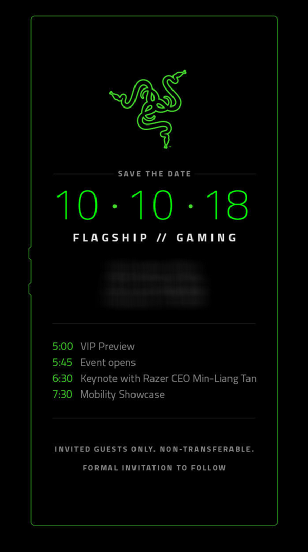 Razer Phone 2 chắc chắn ra mắt ngày 10/10