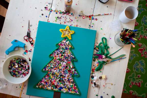 Tạo bức tranh cây thông Noel sắc màu đón Giáng sinh 10