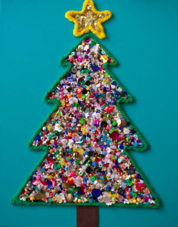 Tạo bức tranh cây thông Noel sắc màu đón Giáng sinh 9