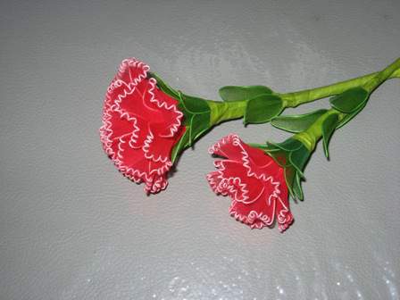 Đón Tết rộn ràng với cách làm hoa cẩm chướng bằng vải voan 5