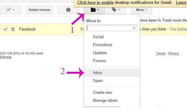 Cách phục hồi thư Gmail đã xóa chỉ trong 3 bước 3